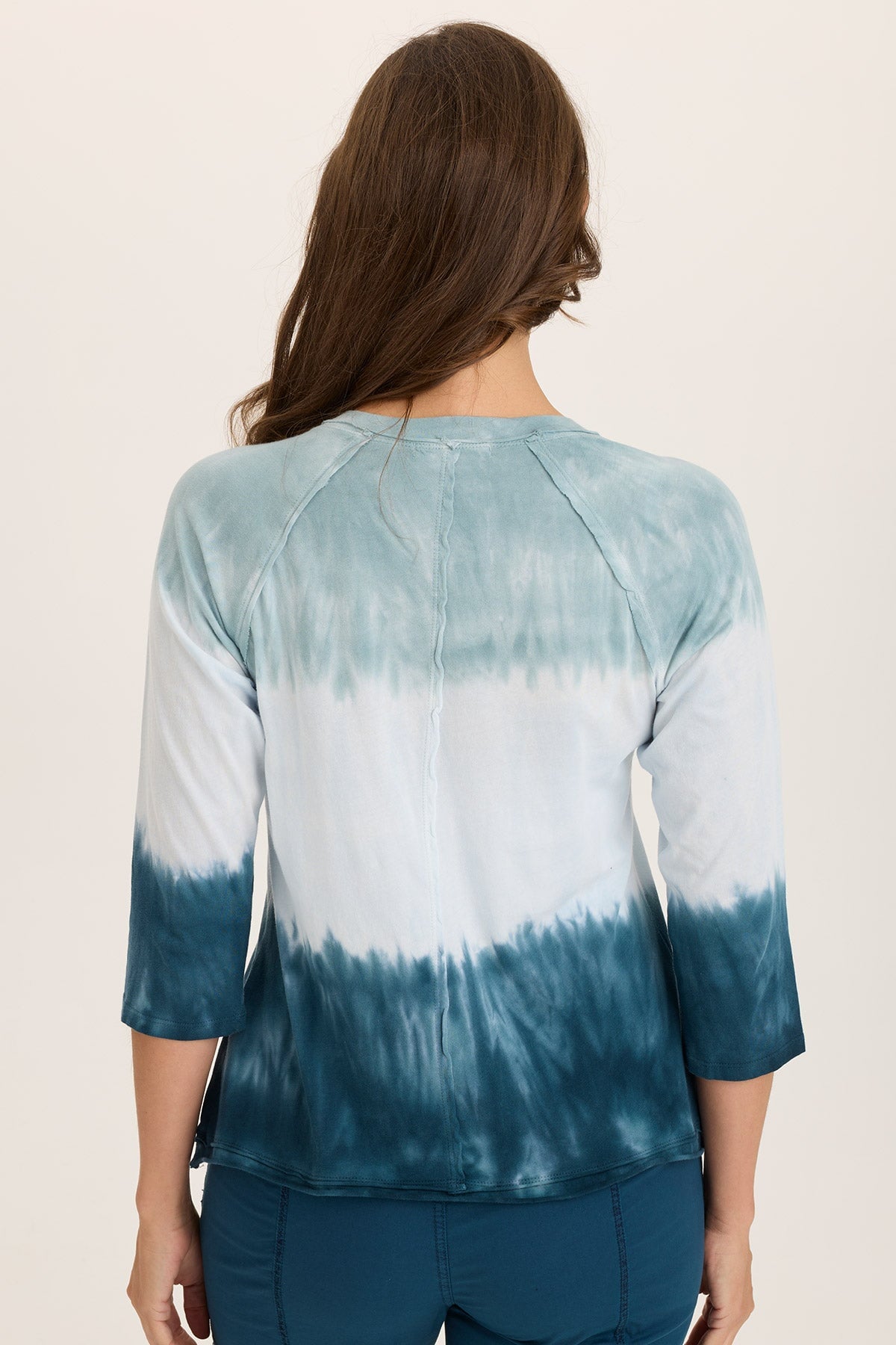 Maven Jersey 3/4 Sleeve V-Neck T-Shirt for Women - Soft Cotton Casual Top for Everyday Wear, Work & Outfits
