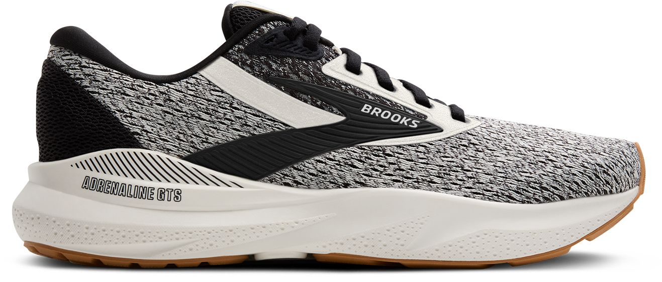 Women's Running Shoes Adrenaline GTS 24 - Lightweight Cushioned Support for Jogging & Training (Coconut/Black/Biscuit) | Perfect for Road Running, Gym Workouts & Daily Walking