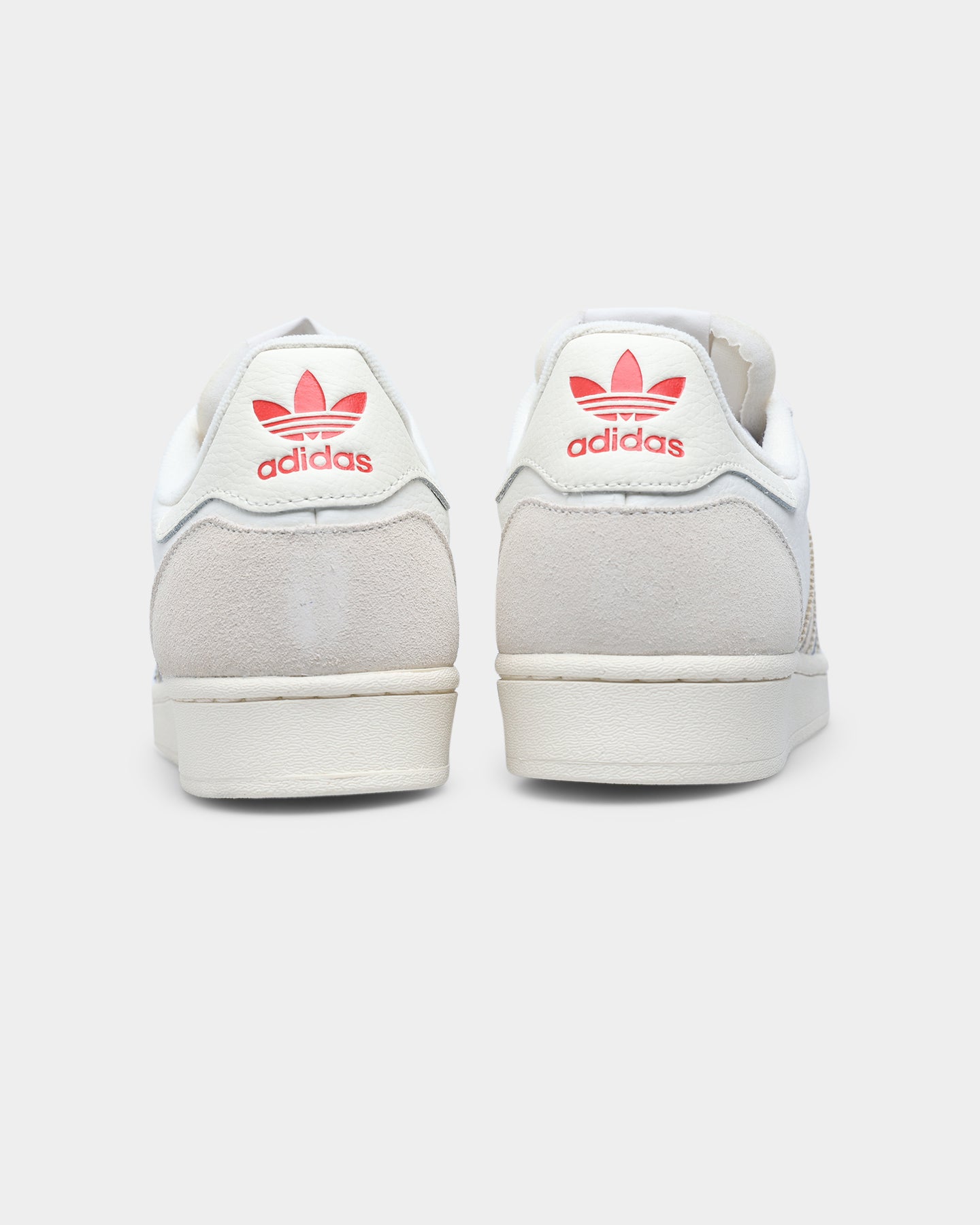 Adidas Superstar Sneakers - Cloud White / Aluminium / Vivid Red | Classic Casual Shoes for Men & Women | Perfect for Streetwear, Gym & Everyday Wear