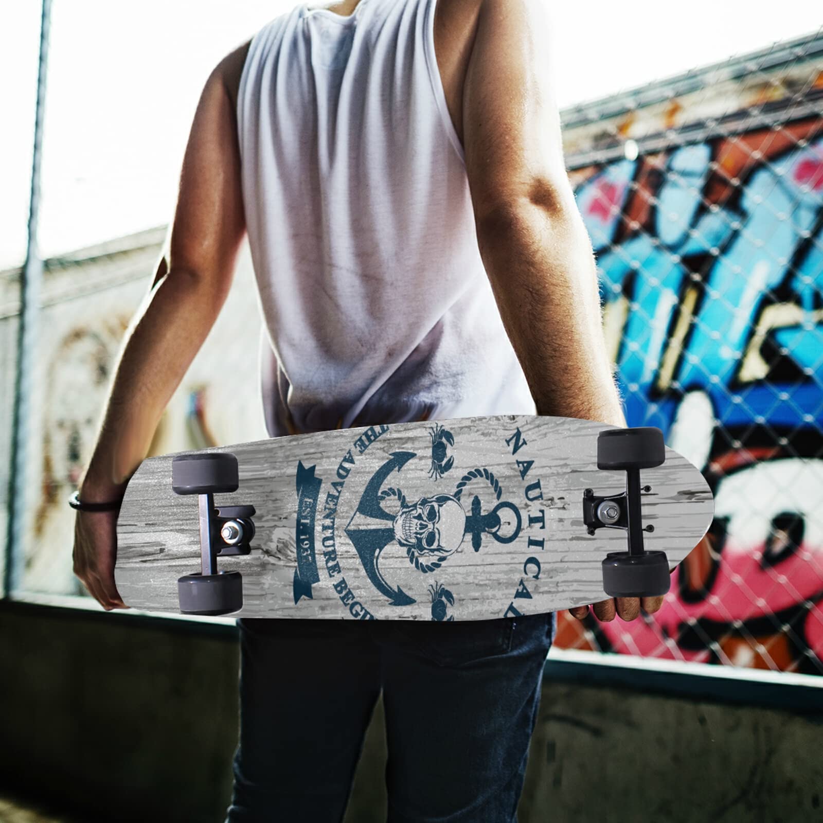 Poeticcity Waterproof Skateboard Grip Tape - Anti-Slip Longboard & Scooter Griptape Sheets, Tear-Resistant Sandpaper Sticker Roll for Easy Bubble-Free Application | Perfect for Skateboards, Longboards, Scooters & DIY Projects