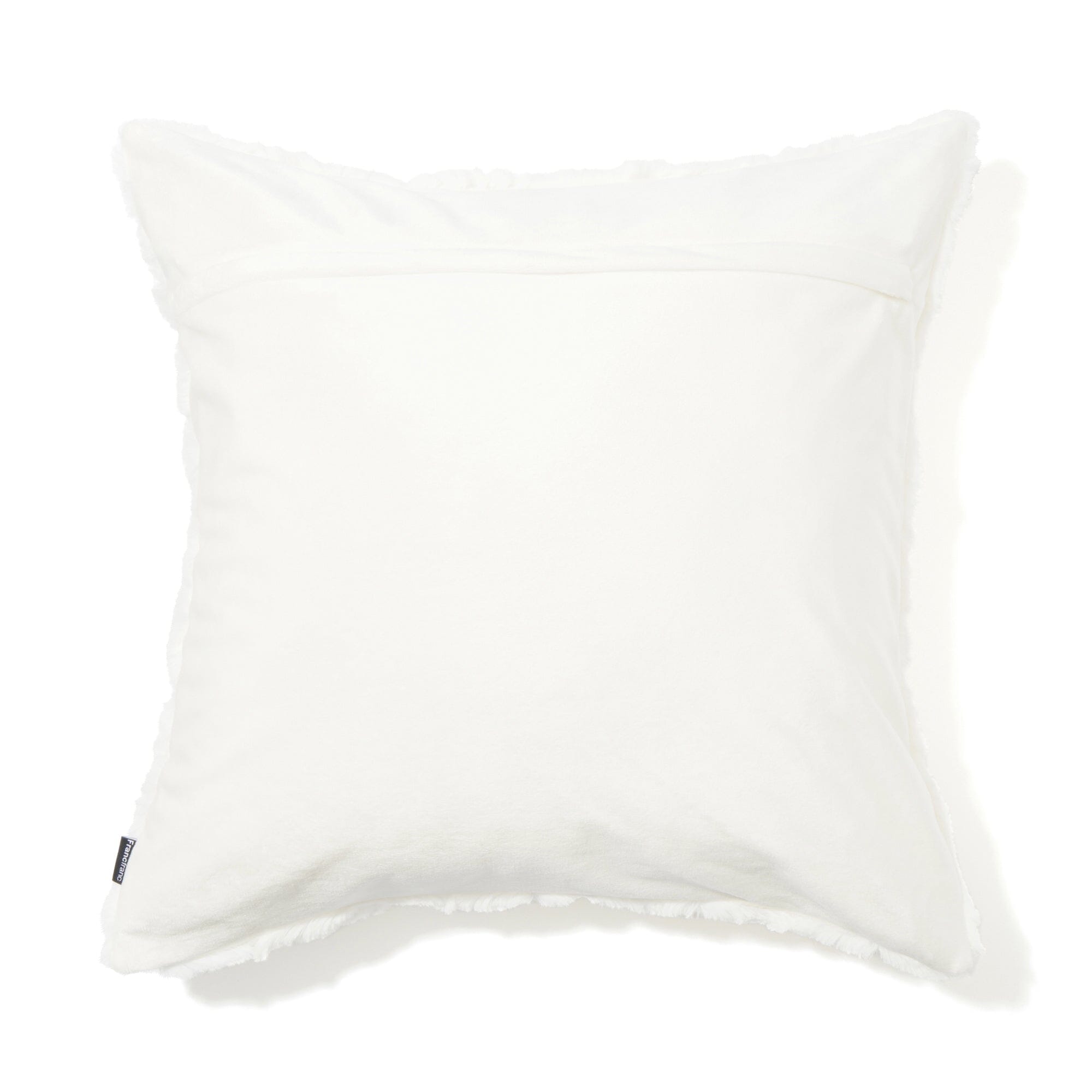 Premium 450x450 White Faux Fur Cushion Cover - Soft & Luxurious Throw Pillow Case for Living Room Sofa, Bedroom Decor, and Cozy Home Styling