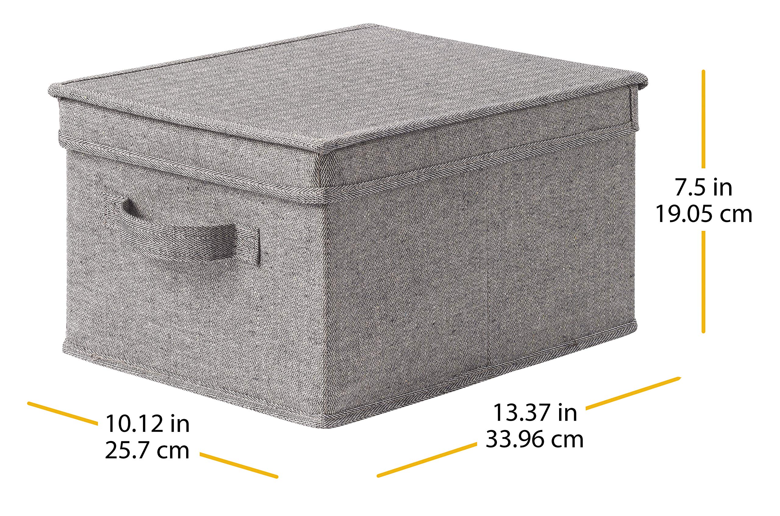 Whitmor Storage Box with Lid - Organize Closet, Pantry & Home - Durable Plastic Storage Bins for Clothes, Toys & Household Items