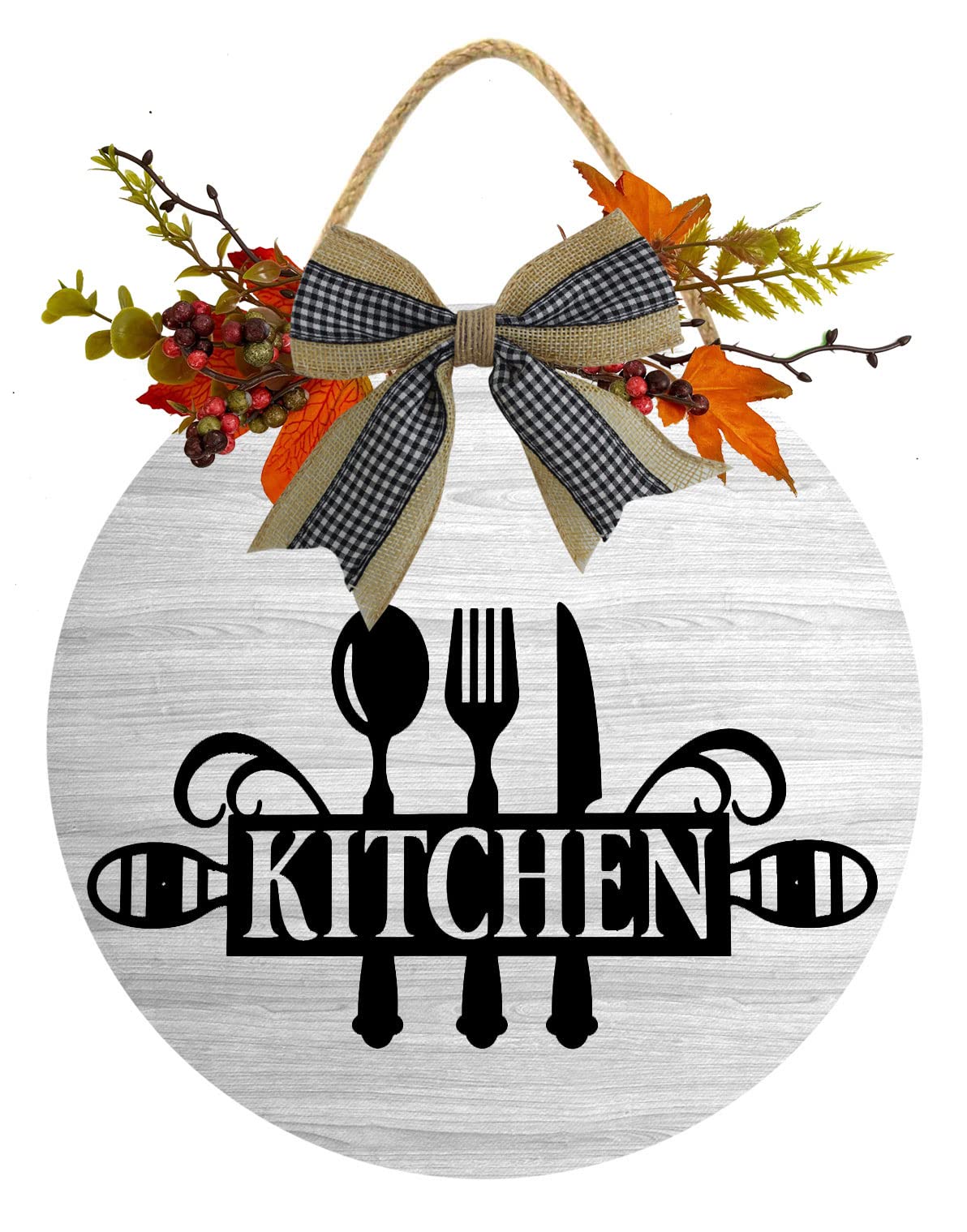 KPSheng Rustic Wooden Kitchen Sign - Farmhouse Wall Decor for Kitchen & Dining Room, Vintage Home Sign, Perfect for Kitchen Sink & Counter Decor | Ideal for Country Style Homes & Cozy Dining Areas