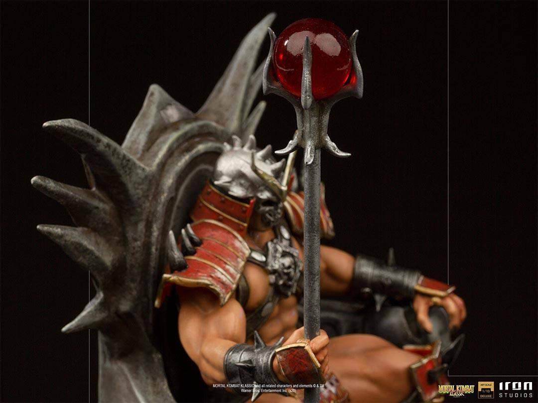 Iron Studios Mortal Kombat Shao Khan Deluxe BDS Art Scale 1/10 Statue - Premium Collectible for Gamers & Fans | Perfect for Display in Home, Office, or Gaming Room
