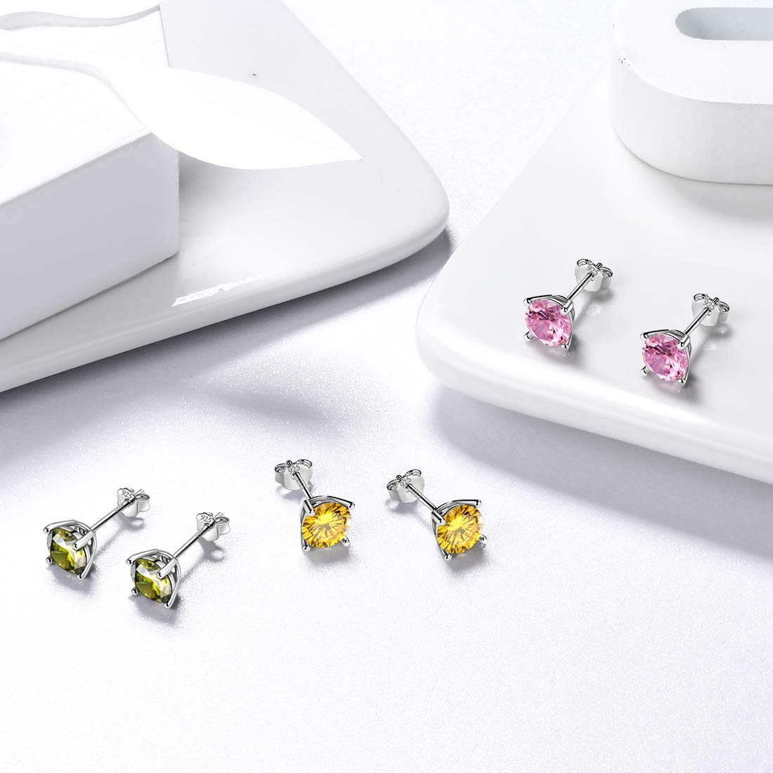 Aurora Tears Birthstone Stud Earrings - 925 Sterling Silver Jewelry for Women & Men | Perfect Gift for Birthday, Anniversary & Special Occasions | Elegant Everyday Wear & Formal Events