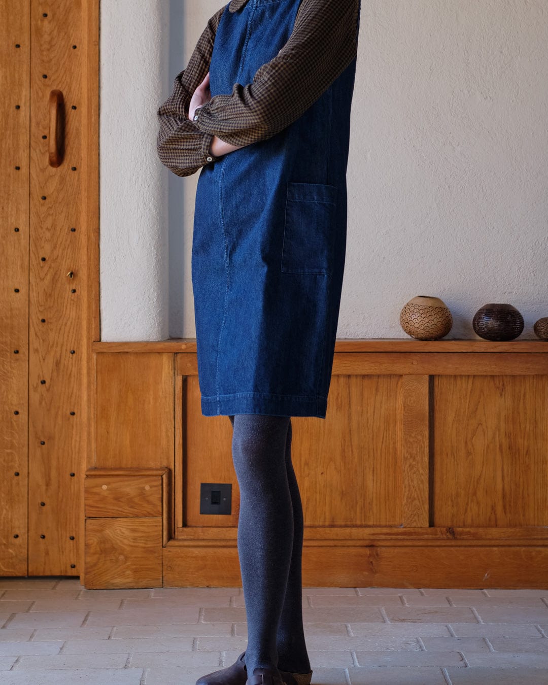 Eva Pinafore Cotton Dress for Women - Soft Blue Denim Jumper Dress | Perfect for Spring, Summer, Casual Wear & Layering