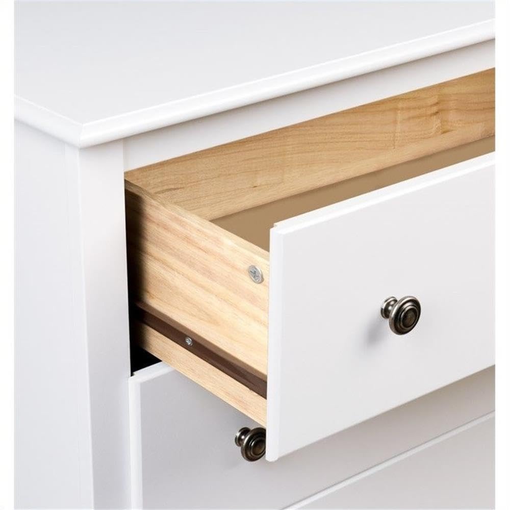 Home Square 2-Piece White Nightstand Set with 2 Drawers - Perfect for Bedroom Furniture, Guest Room, or Small Space Storage