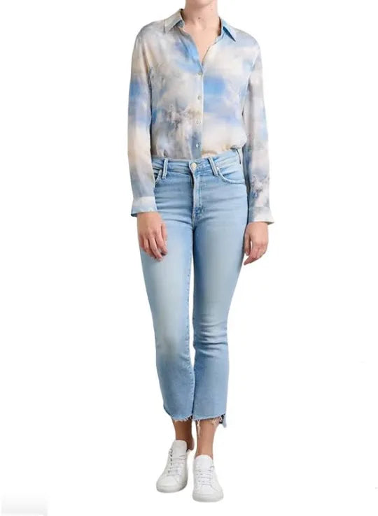 L'Agence Nina Long Sleeve Blouse for Women | Elegant Button Down Shirt with French Cuffs | Perfect for Office Wear, Business Meetings & Formal Occasions
