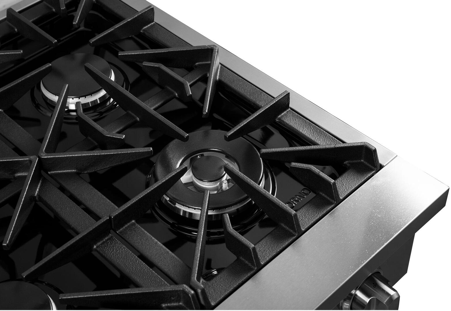 Forno Lseo 36 Inch 6 Burner Gas Range Top with Griddle - Stainless Steel Professional Gas Stove FCTGS5737 36 for Home Kitchen & Restaurant Cooking