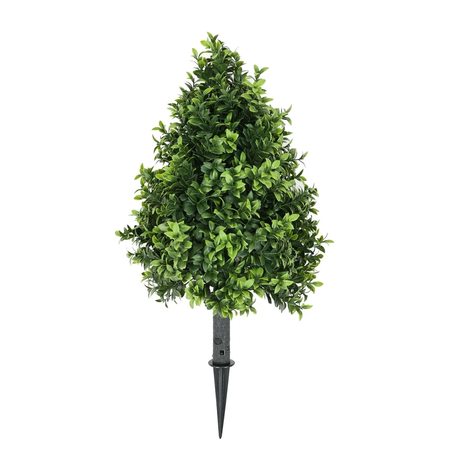 UV Resistant Artificial Topiary Plant with Ground Spike - 56cm Tall Outdoor Fake Hedge for Garden, Patio, and Balcony Decor