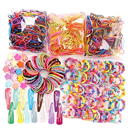 Colcolo Snap Hair Clips - Strong Hold Hair Accessories for Thick Hair | Mini Rubber Bands for Toddlers, Girls, Teens & Women | Perfect for School, Sports & Daily Styling