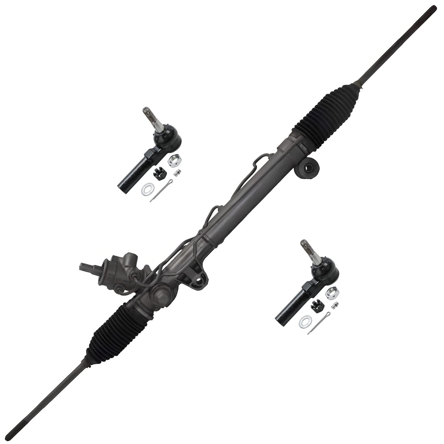 Detroit Axle Rack and Pinion Kit for Buick Century LaCrosse Regal Chevy Impala Monte Carlo Grand Prix - Power Steering Rack & Pinion Assembly with 2 Front Outer Tie Rod Ends - Perfect for Smooth Steering & Car Suspension Repair