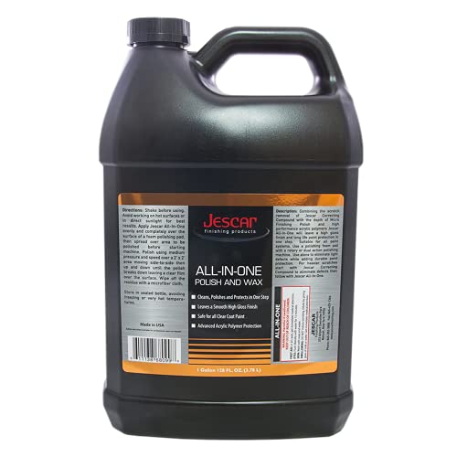 Jescar All-in-One Car Cleaner & Polish - 128oz (1 Gallon) for Cars, Trucks, SUVs & Motorcycles - Ultimate Shine & Protection for Paint, Glass & Chrome - Perfect for Detailing, Washing & Waxing
