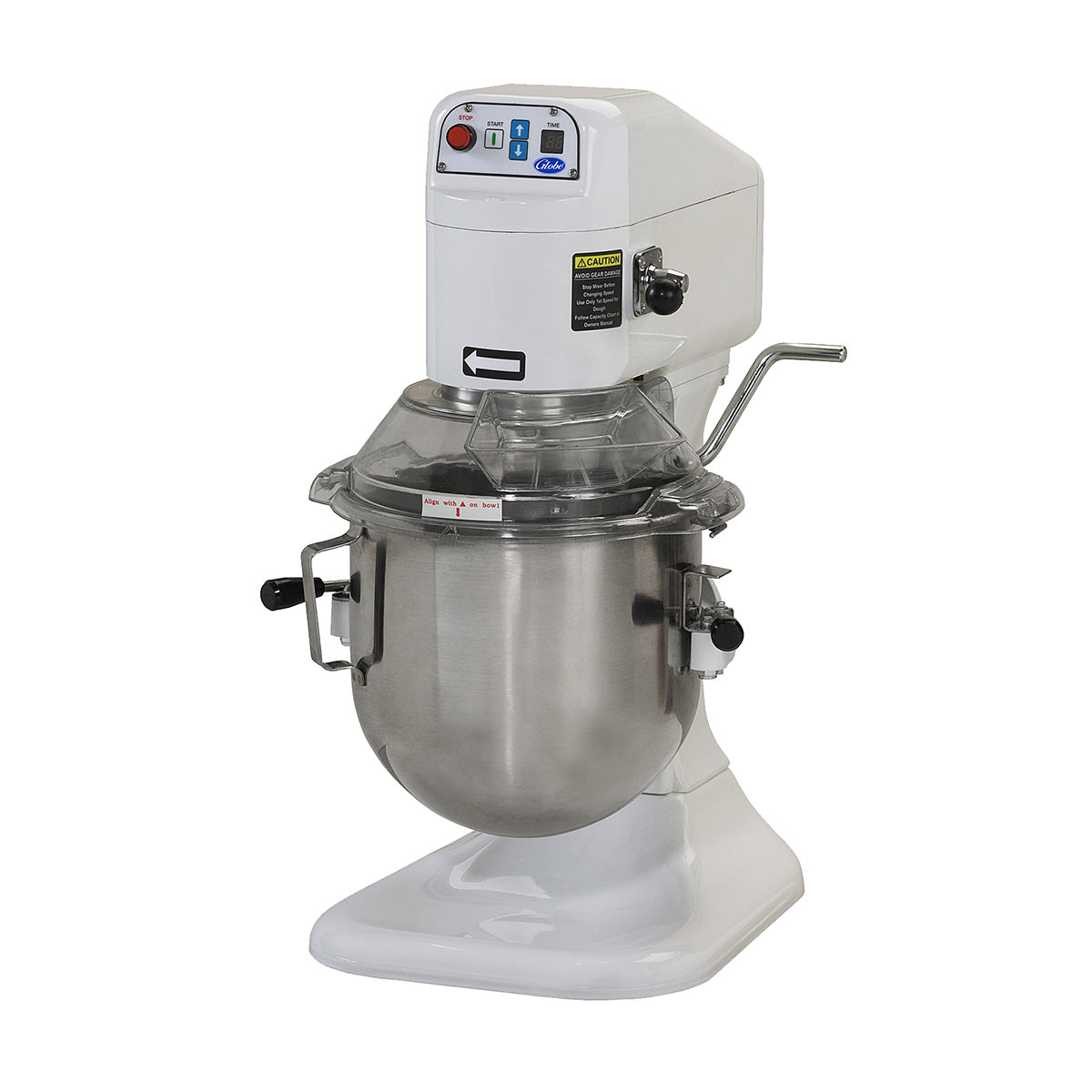 Globe SP8 8-Quart Countertop Planetary Mixer - Commercial & Home Baking Dough Mixer for Bread, Pizza, Cookies - Perfect for Bakeries, Restaurants & Home Kitchens