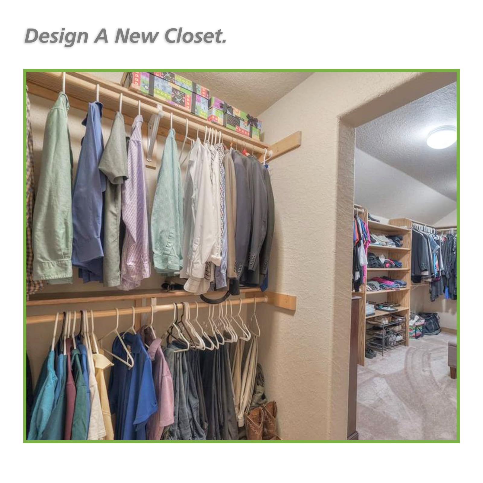Heavy Duty 4 Pack White Closet Rod Brackets - Supports 1-3/8” Diameter Rods, 10.8” x 10.8” Shelf & Rod Holders for Sturdy Closet Organization - Perfect for Bedroom, Walk-in Closet, and Laundry Room Storage Solutions