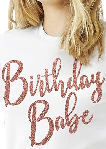 Rose Gold Birthday Babe (White)