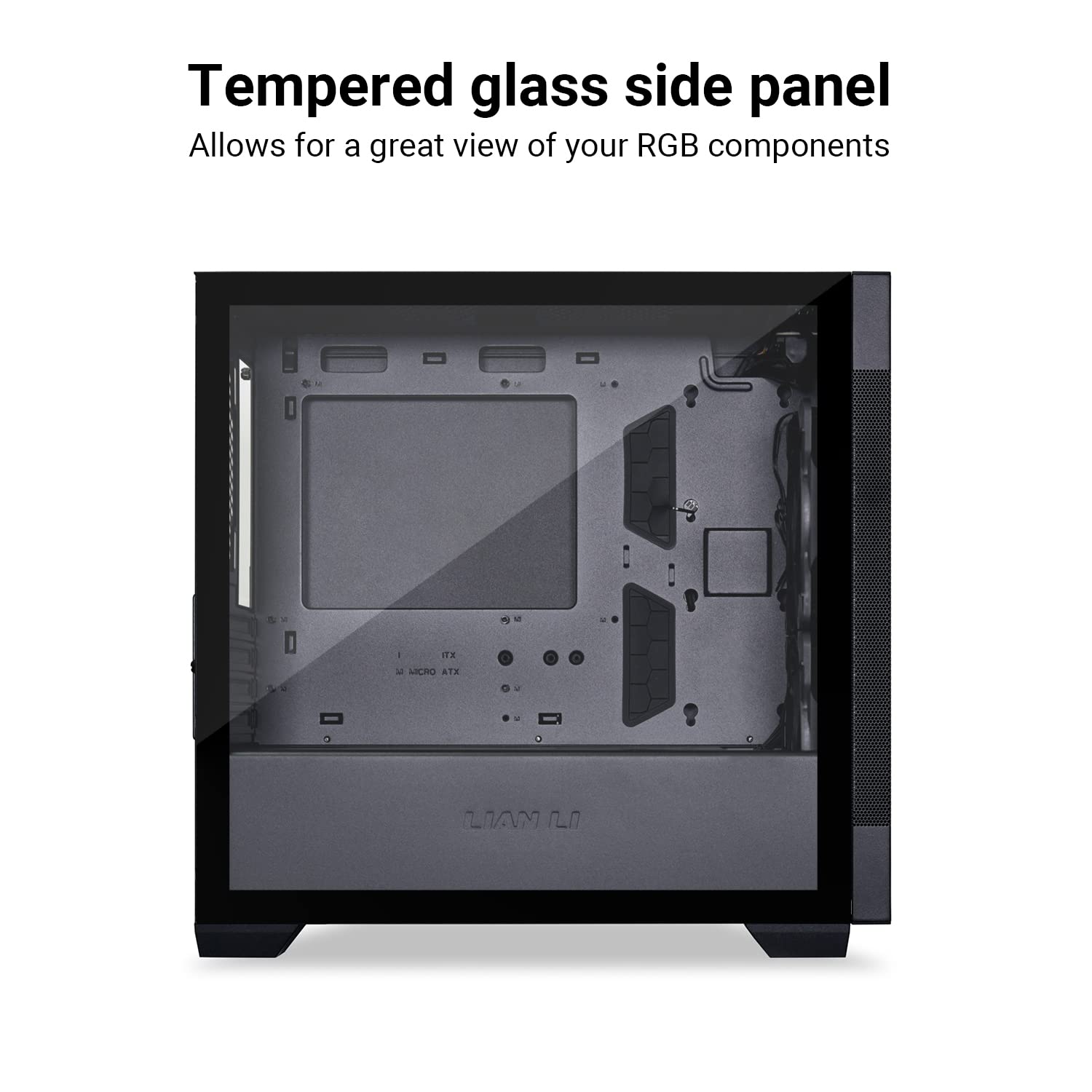 LIAN LI LANCOOL 205M MESH Black Micro ATX PC Case - High Airflow RGB Gaming Computer Case with Mesh Front Panel & 2x140mm ARGB PWM Fans, Tempered Glass Side Panel | Perfect for Gaming Rigs, Streaming PCs & Compact Workstations