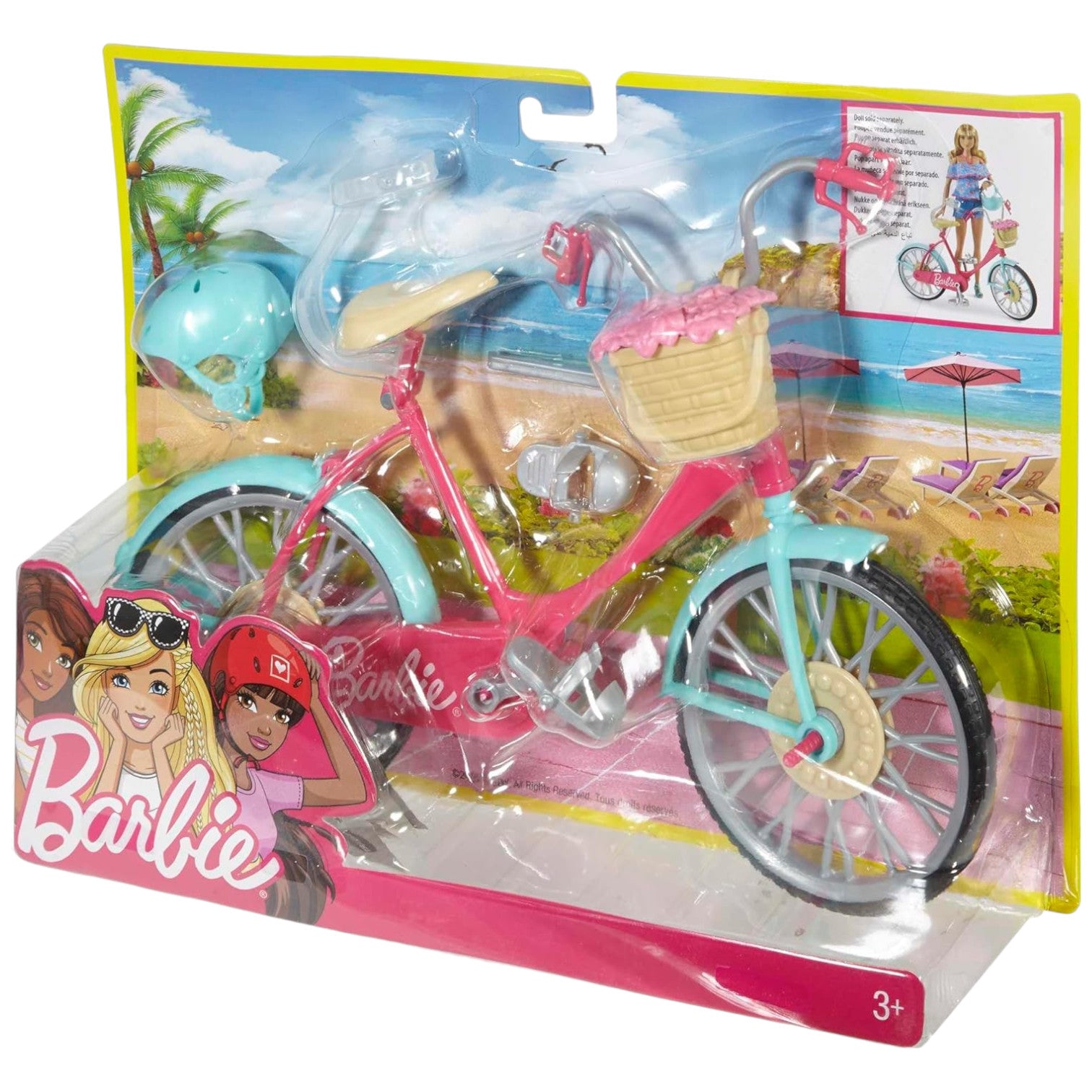 Barbie Bike for Girls - Pink Princess Bicycle with Training Wheels, Basket & Bell - Perfect for Outdoor Play, Birthday Gifts & Neighborhood Rides
