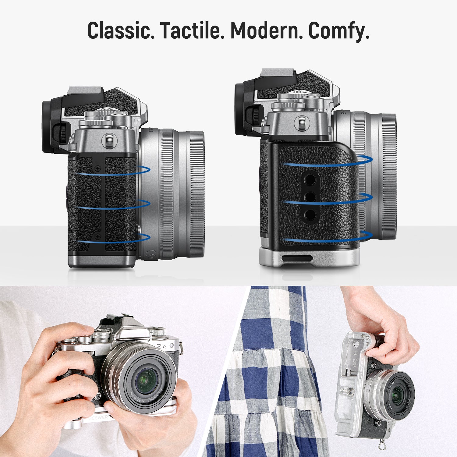 NEEWER VS108 Camera Grip for Nikon Z fc - Ergonomic Hand Grip for Better Shooting Comfort | Perfect for Vlogging, Travel & Street Photography