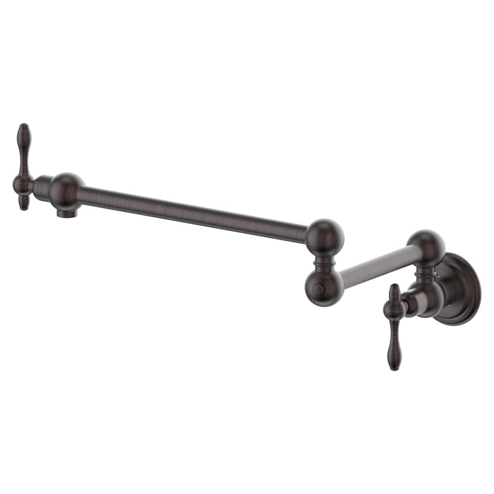 ZLINE Rembrandt Oil Rubbed Bronze Pot Filler Faucet - Commercial Style Kitchen Sink Faucet for Cooking, Filling Pots & Pasta Making (REM FPF ORB) - Perfect for Home Chefs & Professional Kitchens