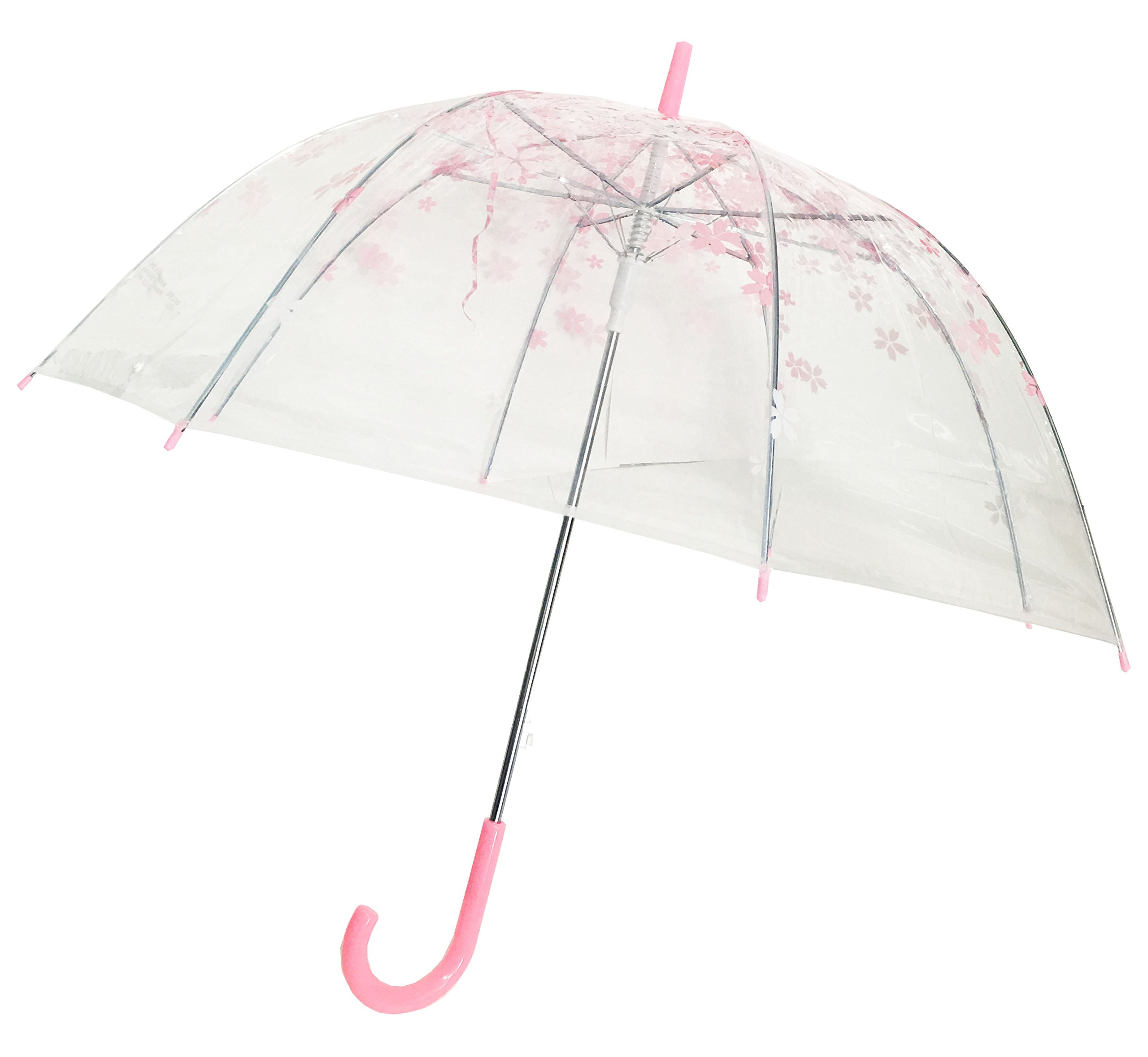 Clear Bubble Umbrella with Cherry Blossom Print - 34