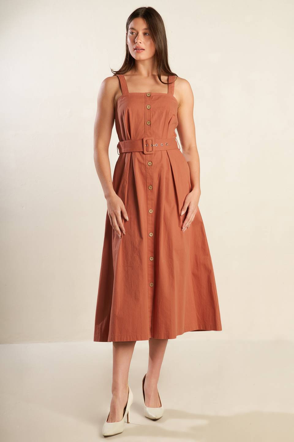 California Dreaming Button Down Dress for Women - Flowy Summer Casual Dress with Pockets - Perfect for Beach, Vacation & Everyday Wear