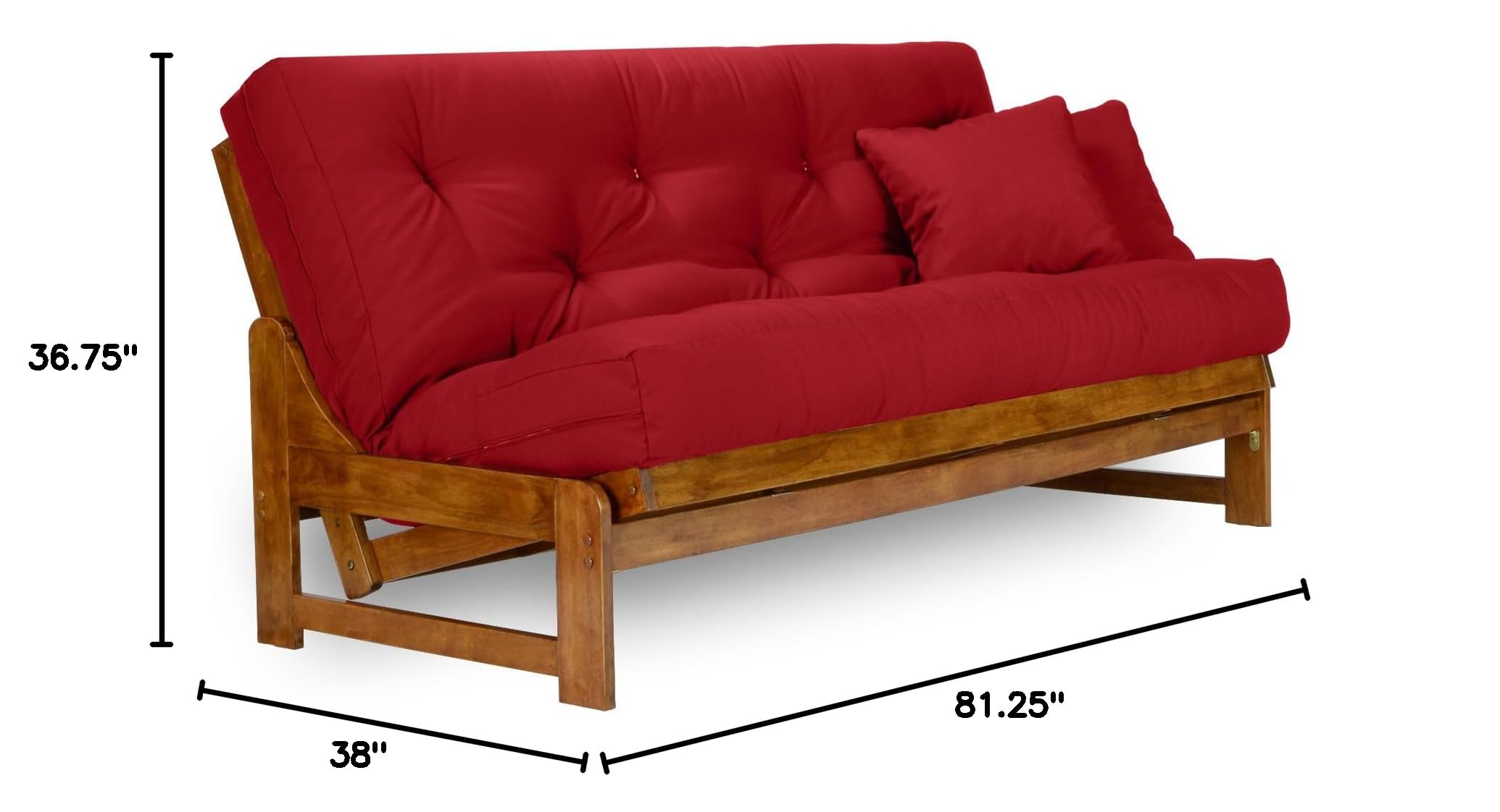 Arden Queen Size Futon Set with 8