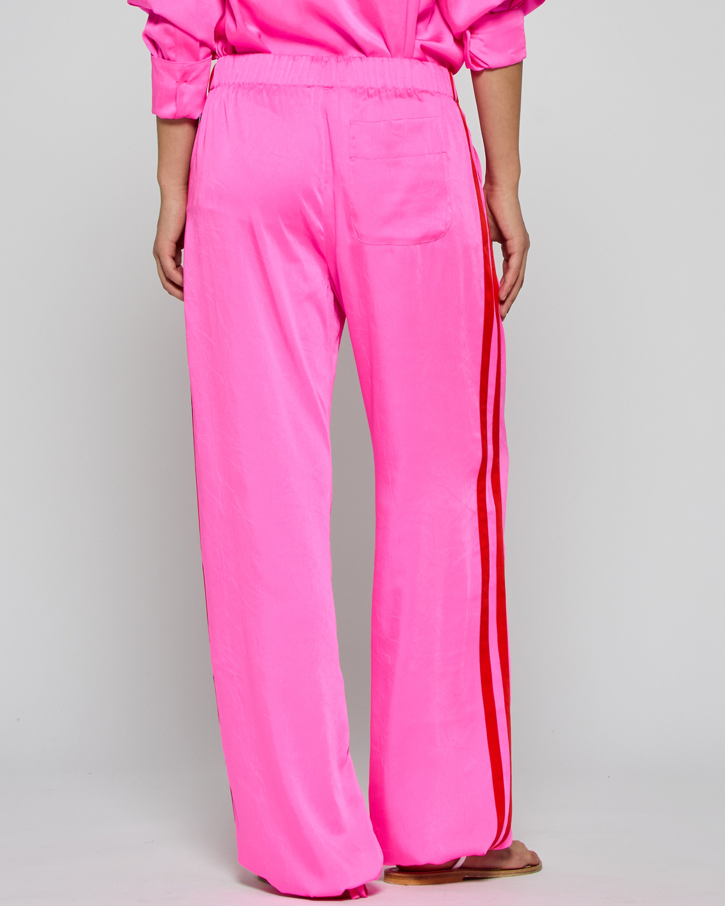 Serena Jogger Pants for Women 2025 - Soft Stretchy High Waist Athletic Joggers in Shocking Pink | Perfect for Yoga, Gym, Running & Lounge Wear