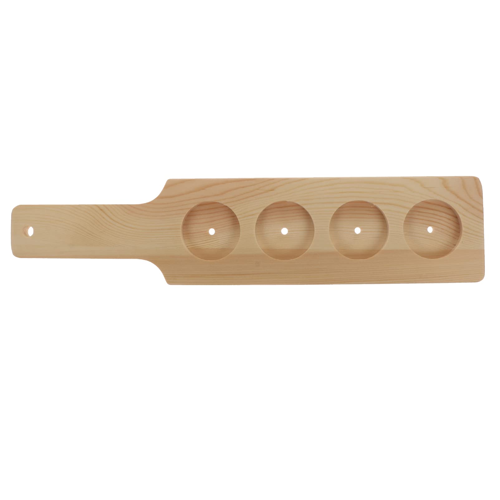 DOITOOL Wooden Serving Tray with Shot Glass Holder - Beer Flight Display Stand for Whiskey, Vodka, Rum & Tequila Cocktails - Perfect for Home Bars, Parties and Entertaining Guests