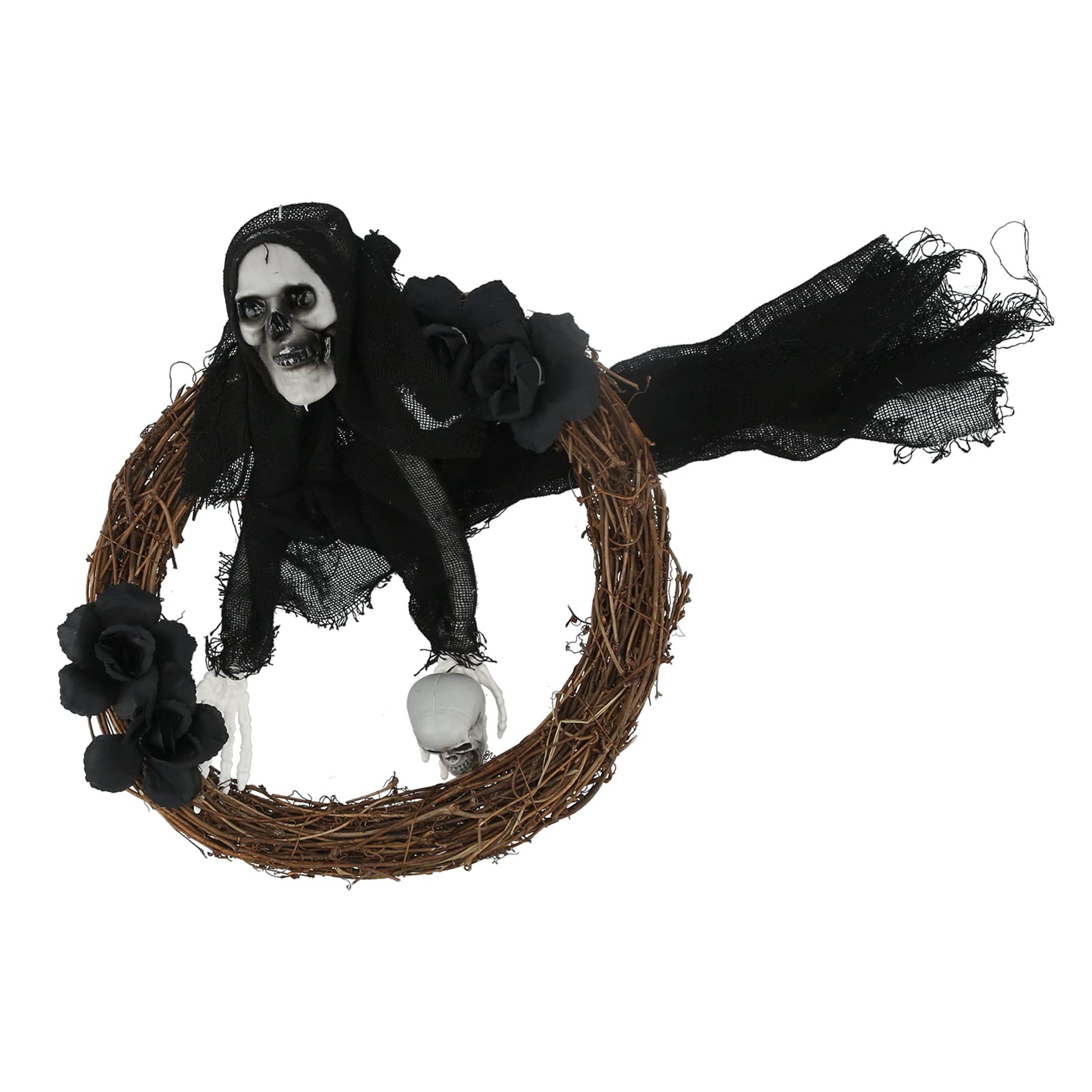 Handmade Halloween Ghost Wreath - Creative Spooky Decor for Halloween Party, Front Door, Mantel & Indoor/Outdoor Decorations