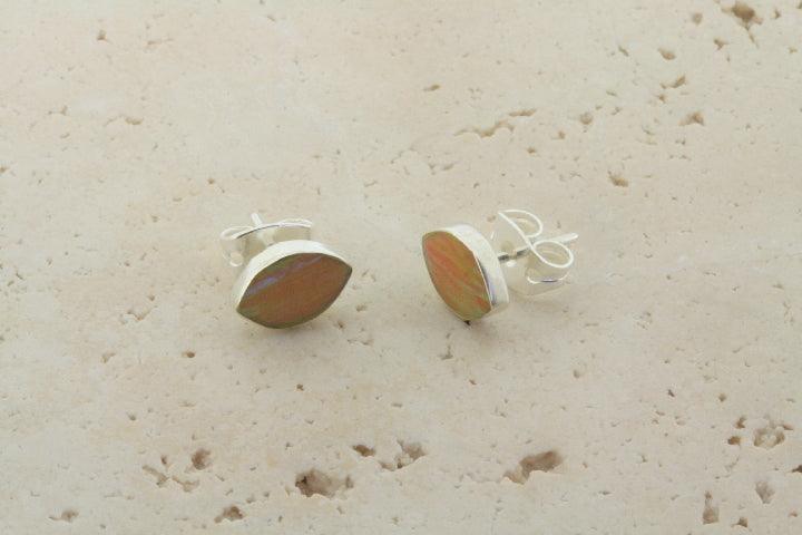 Opal Stud Earrings - Yellow Lime Seed Beads | Elegant Jewelry for Women, Perfect for Parties & Daily Wear