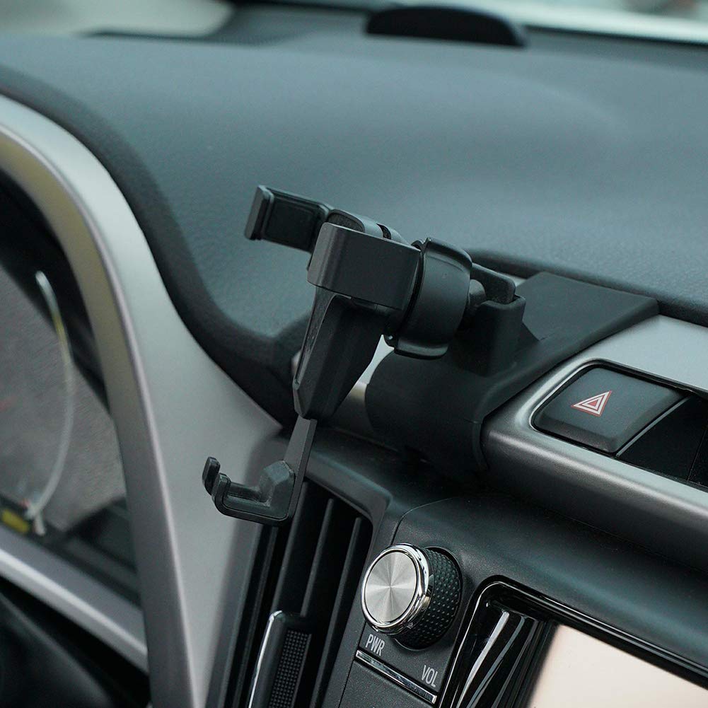 BEERTE Universal Car Phone Holder - Adjustable Air Vent & Dashboard Mount for Toyota RAV4 2017 2018 | Carbon Fiber Design | Fits All Smartphones (4-7 inches) | Perfect for GPS Navigation & Hands-Free Driving