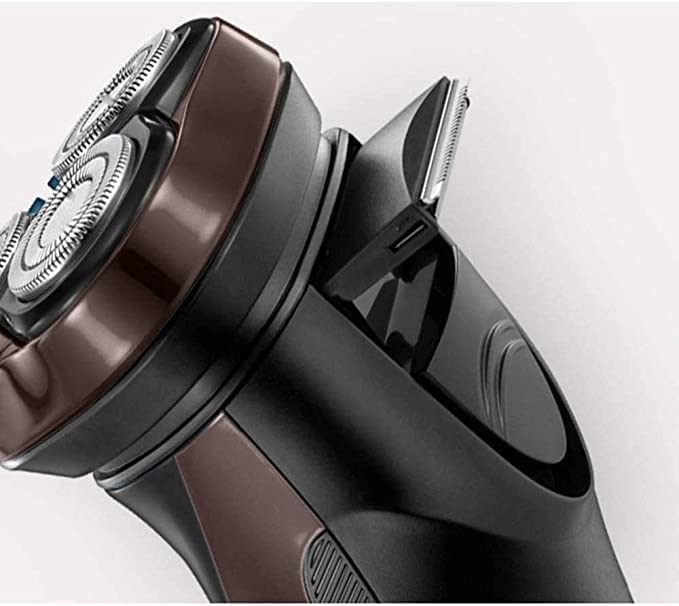 Rechargeable Waterproof Electric Shaver for Men - Wet/Dry Shaving Razor with Pop-up Trimmer & Time Display - Precise Facial & Neck Shaving - Perfect for Travel, Gym & Daily Grooming Routine