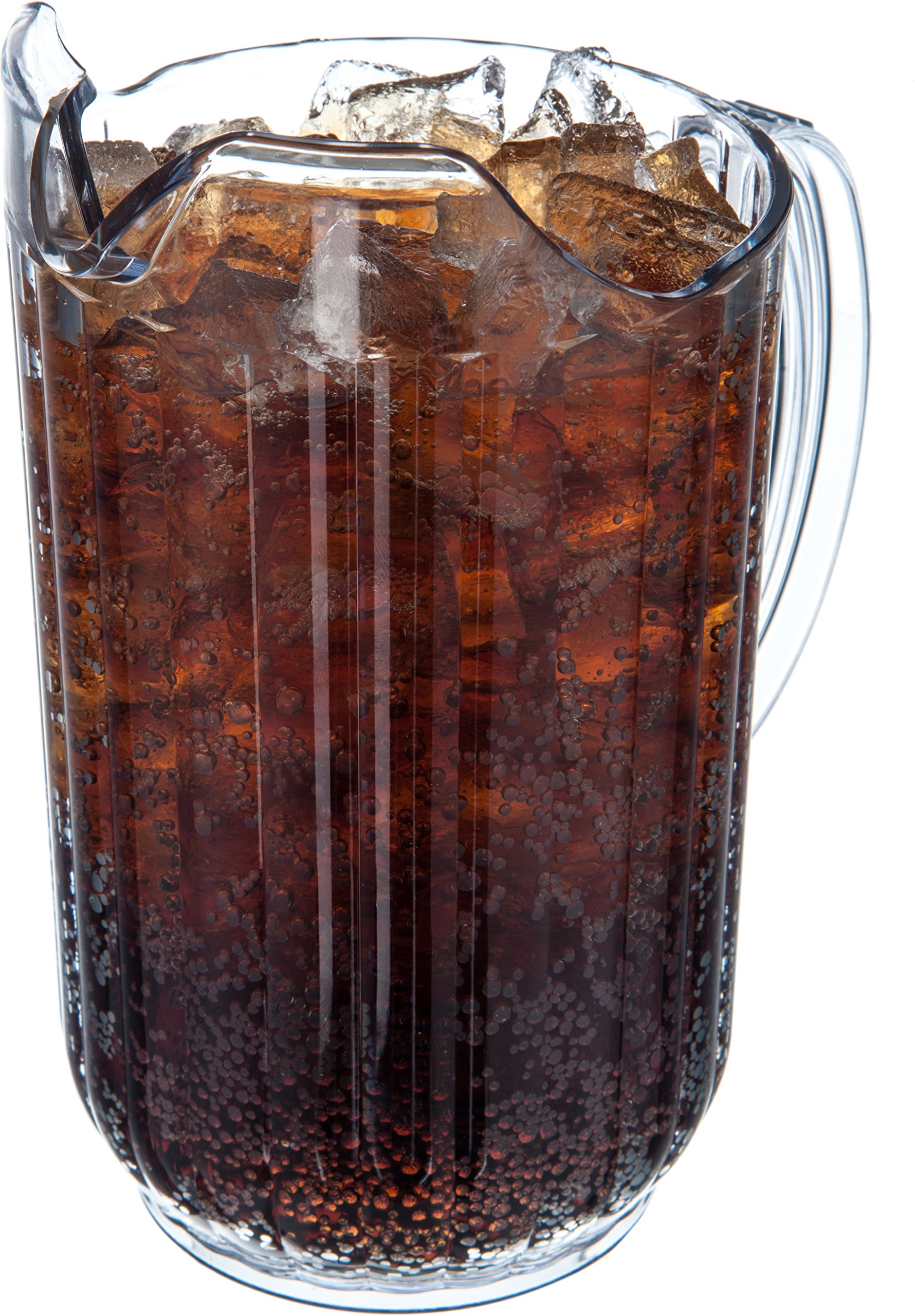 Carlisle 48 oz Clear Plastic Pitcher - Tall Restaurant & Catering Pitcher for Beverages, Water, Juice - Durable FoodService Pitcher for Commercial Kitchens, Bars, Events & Home Use