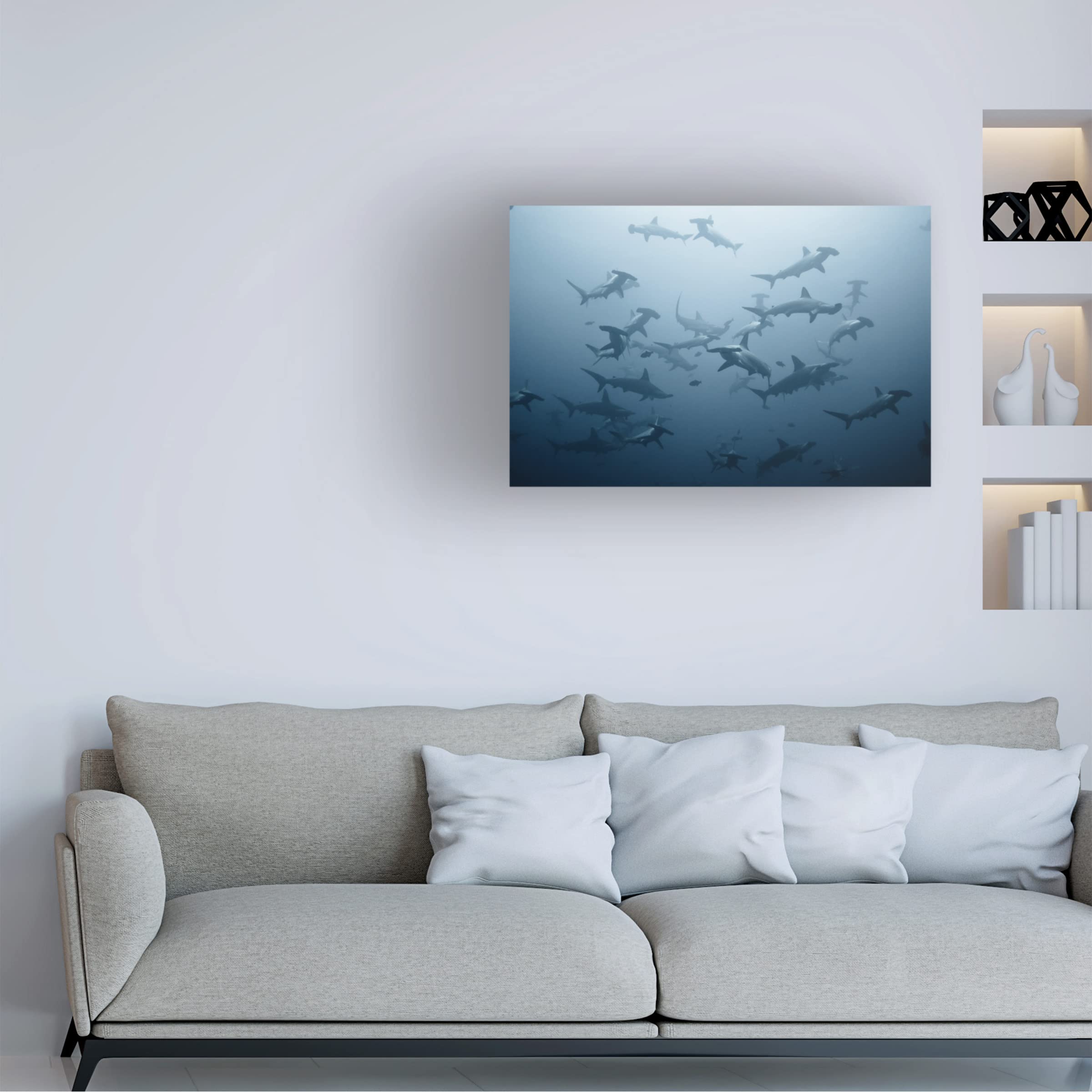 Trademark Fine Art 'Swarming' Canvas Wall Art by Alexander Safonov - Modern Abstract Painting for Living Room, Bedroom & Office Decor