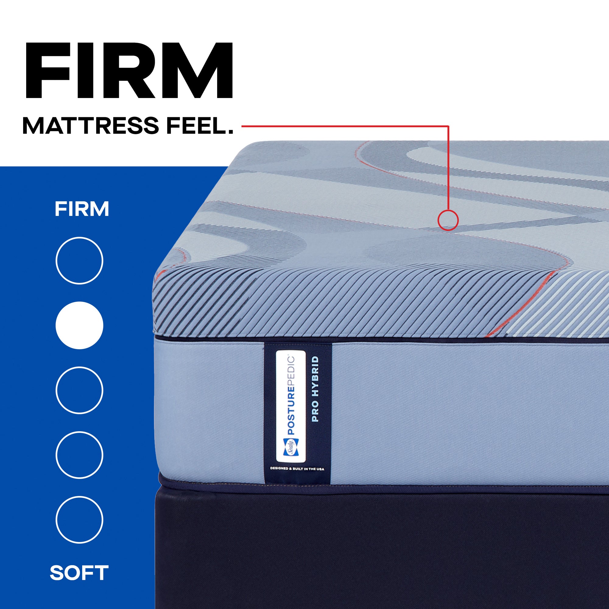 Sealy Posturepedic Pro Indianapolis Firm Hybrid Mattress - Queen Size, Cool Memory Foam & Pocketed Coils for Back Support - Perfect for Master Bedroom, Guest Room & Hot Sleepers
