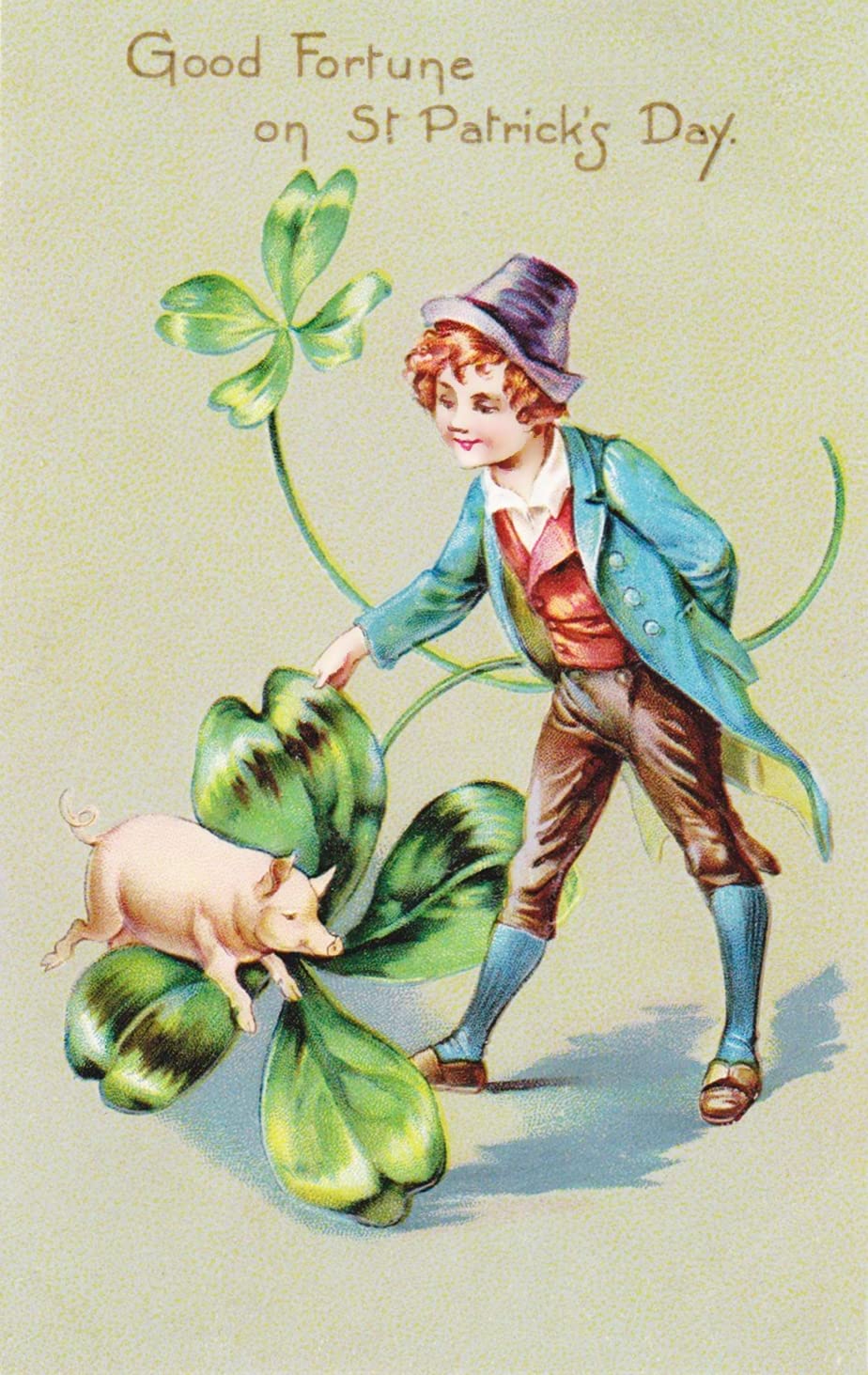 Vintage St. Patrick's Day Greeting Cards Set of 6 with Glitter Accents - Irish Shamrock Design for Holiday Wishes, Party Invitations & Home Decor