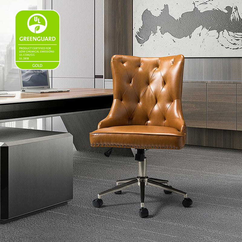 Euander Vegan Leather Office Chair - Ergonomic Desk Chair for Home & Work - Comfortable & Durable for Long Hours Sitting