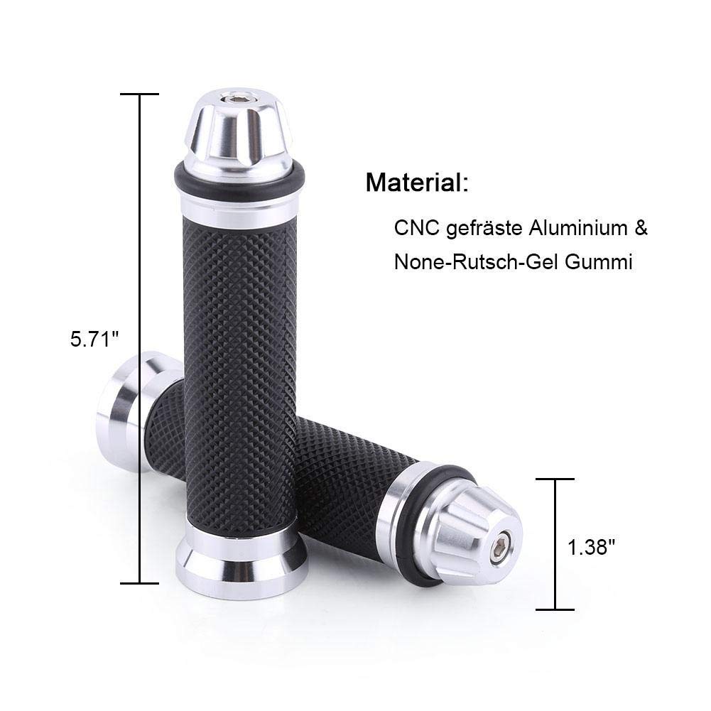 Keenso CNC Aluminum Motorcycle Handlebar Grips - 7/8
