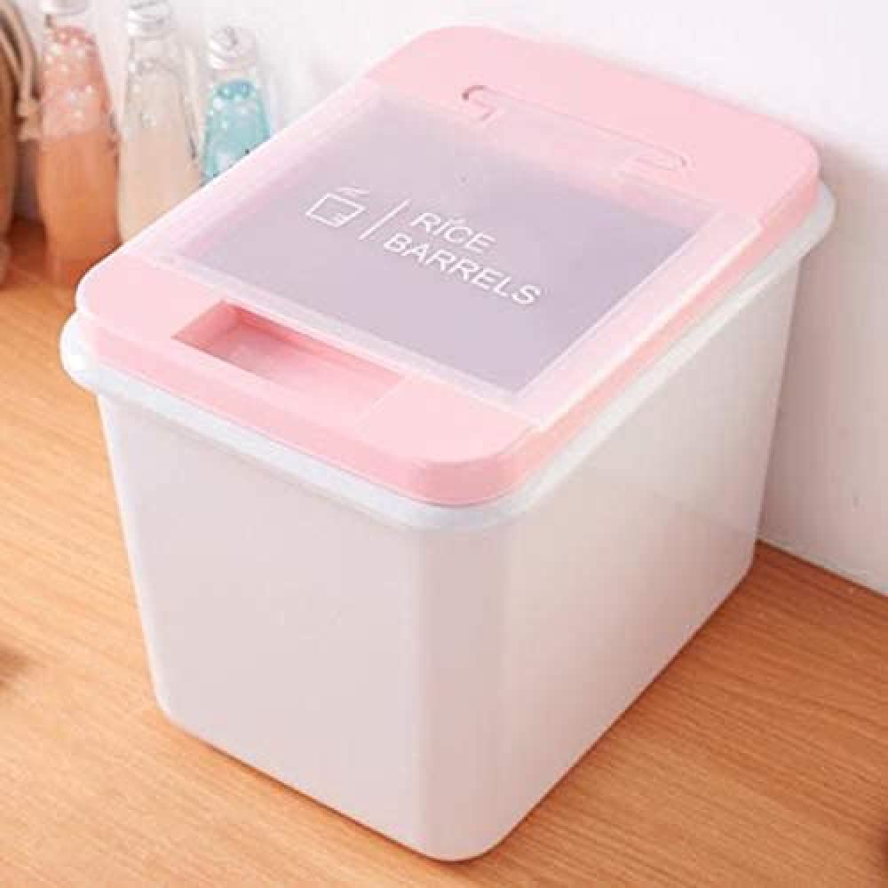 10KG Airtight Cereal Dispenser & Food Storage Container - Kitchen Organizer for Rice, Grains, Cat Food - BPA-Free Plastic with Locking Lid (Green) | Perfect for Pantry, Kitchen Counter & Bulk Food Storage