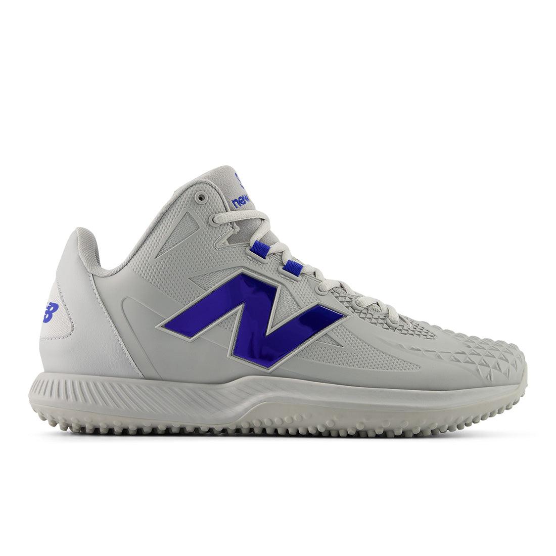 New Balance FuelCell Ohtani 1 Grey/Blue Turf Trainer Shoes for Baseball & Softball - Lightweight Performance Cleats for Men's Sports & Training
