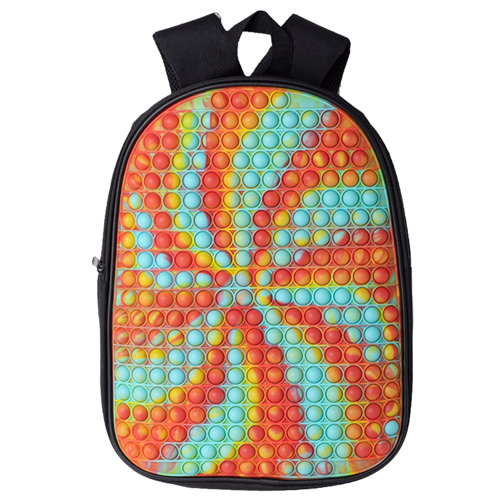 Colorful HERT Rainbow Pop-On-It School Backpack for Girls & Boys - Adjustable Shoulder Strap Teen Book Bag, Unisex Travel Backpack for Students (One Size) - Perfect for School, College, Travel & Daily Use