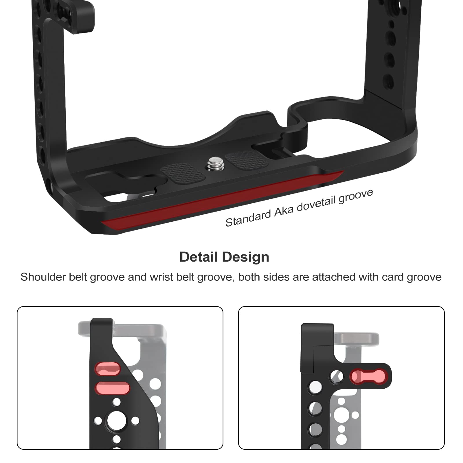 Canon EOS RP Camera Cage - Metal Rig with Cold Shoe Mount for DSLR Video Shooting, Vlogging & Photography Accessories | Perfect for Travel, Studio & Outdoor Filmmaking