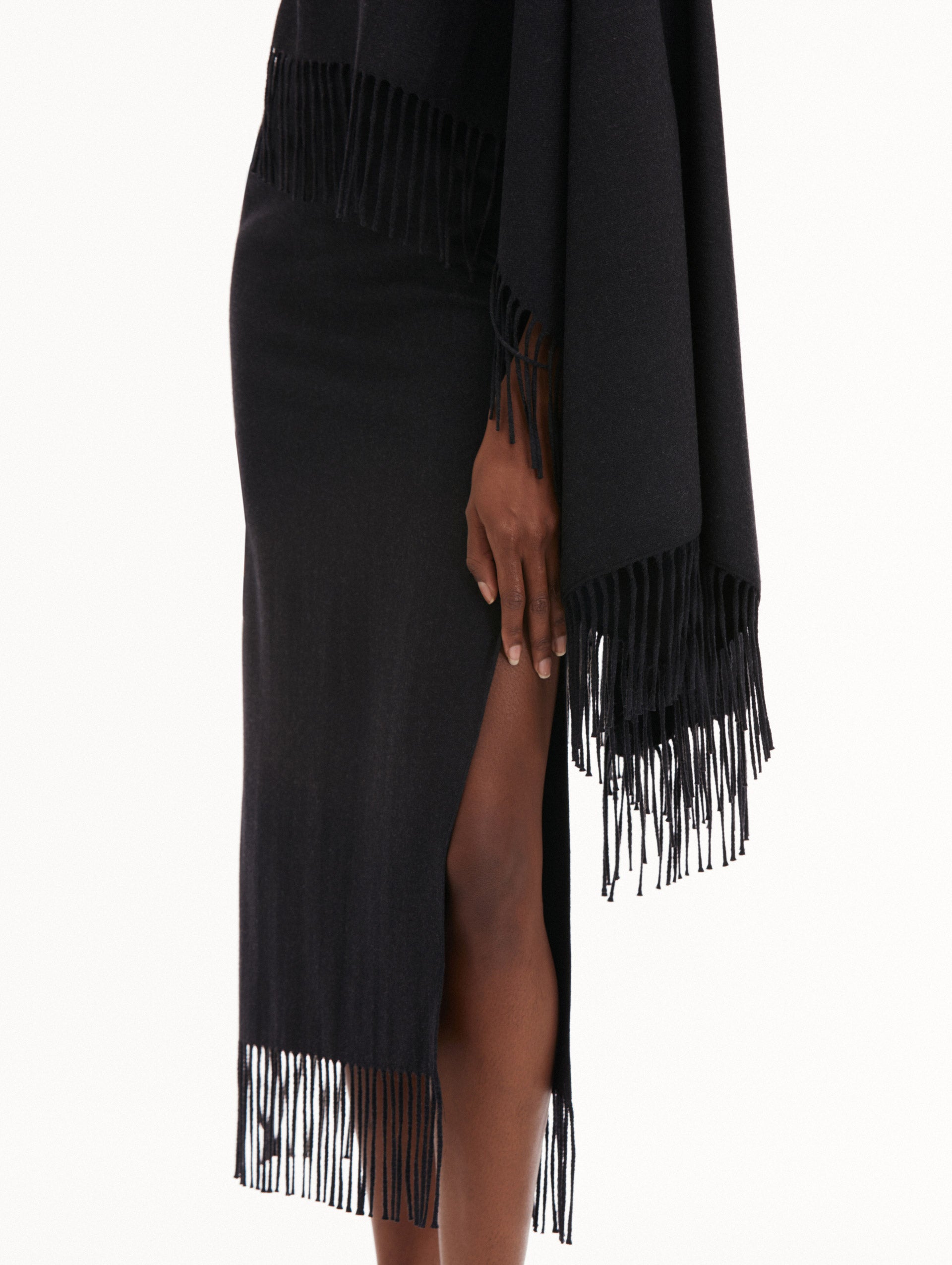 Elegant Fringed Cape Midi Dress for Women - Boho Chic Party & Wedding Guest Outfit - Perfect for Date Night, Cocktail Events & Special Occasions