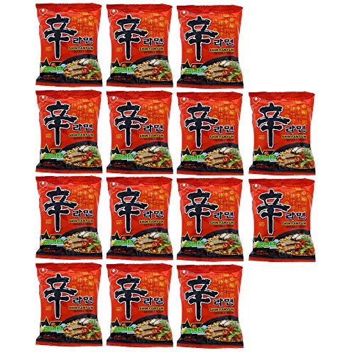 Nongshim Shin Ramyun Gourmet Spicy Instant Noodle Soup - 4.2 oz (18 Pack) | Korean Ramen for Quick Meals, Snacks & Comfort Food