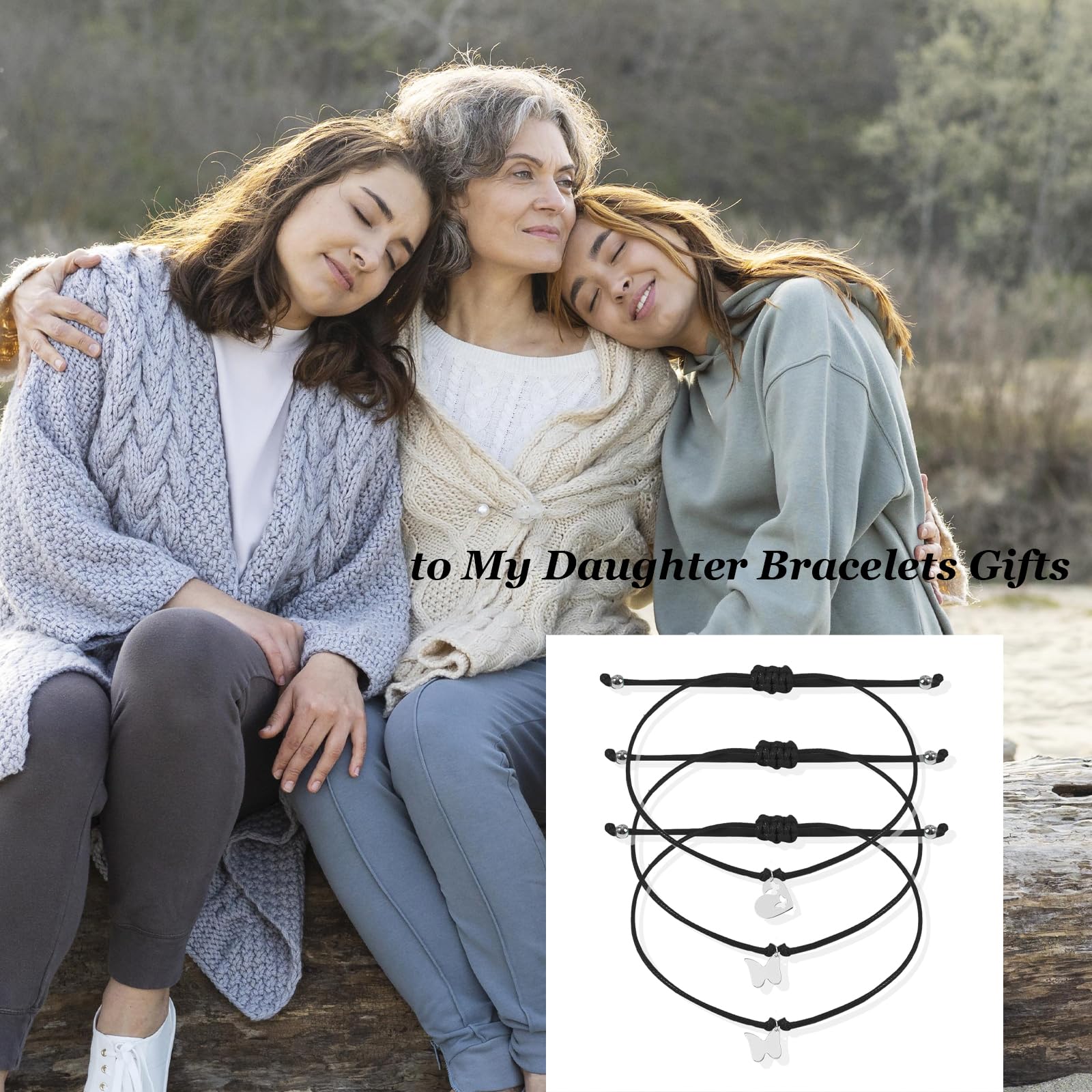 Matching Mother Daughter Bracelet Set - Heartwarming Gift for Mom & Daughter - Christmas, Birthday, Anniversary Present - Perfect for Family Bonding & Special Occasions