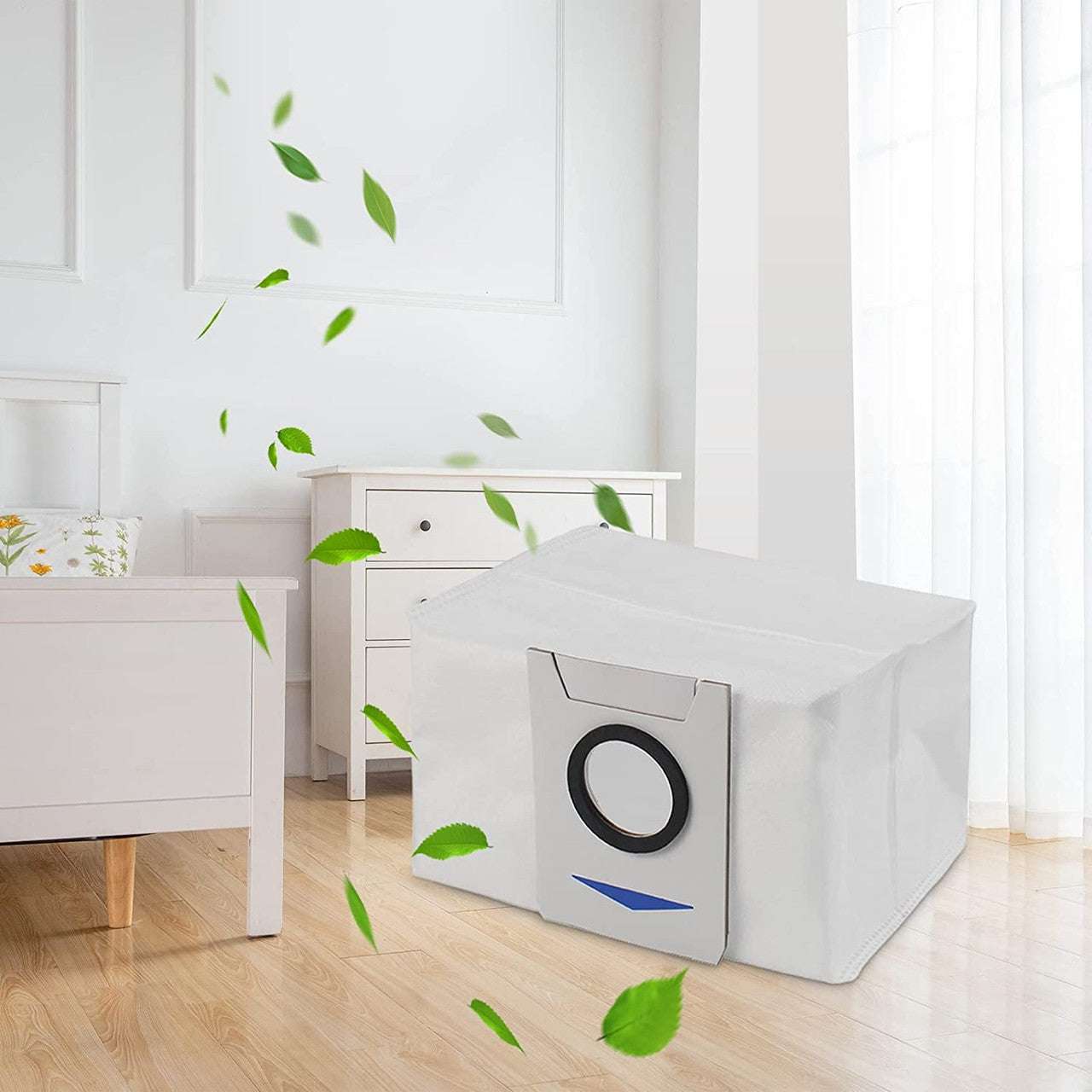 12-Pack Auto Empty Dust Bags for Ecovacs Deebot X1 Omni Robot Vacuum - Compatible Replacement Bags for Self-Cleaning Station - Perfect for Pet Hair & Hardwood Floors