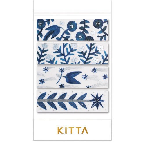 KITTA Masking Tape Stickers Vol. 15 - Decorative Washi Tape for Scrapbooking, Journaling & DIY Crafts | KING JIM