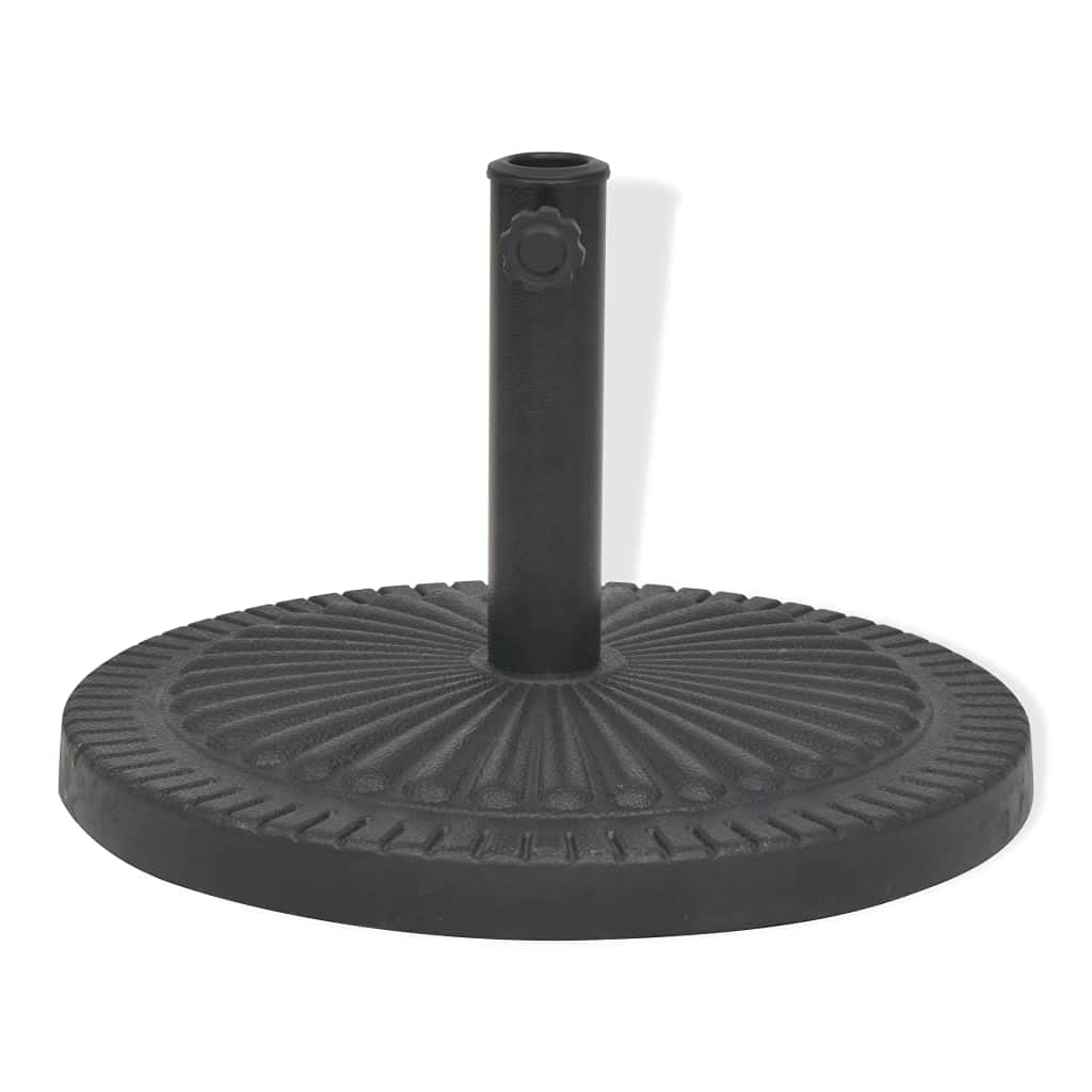 Heavy Duty Bronze Garden Parasol Base - 30.9 lbs Cast Iron Effect Umbrella Stand with Floral Design for Outdoor Patio, Deck & Garden | Perfect for Poolside, Backyard & Commercial Spaces