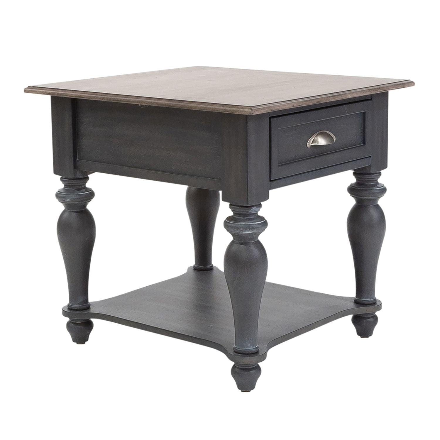 Ocean Isle End Table 303G OT1020 - Modern Side Table with Wooden Finish for Living Room, Bedroom & Office - Perfect for Coffee, Books & Decor
